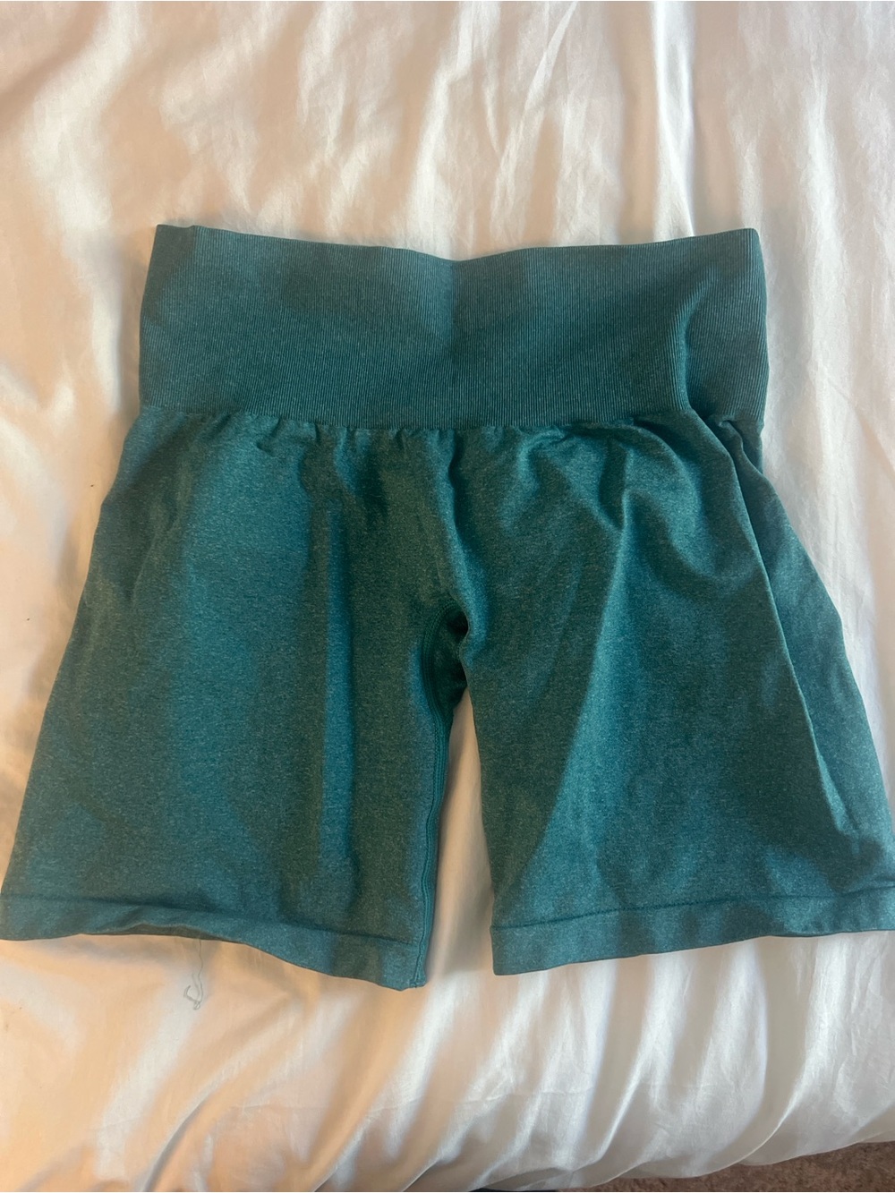 NVGTN High-Waist Teal Athletic Shorts